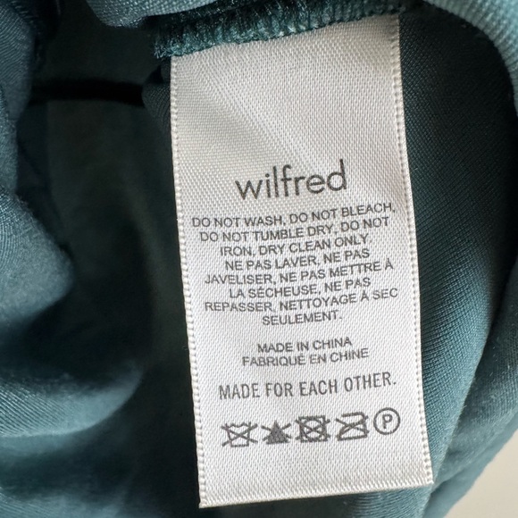 Aritzia Wilfred Lyric Velvet Dress Size Small Forest Green Holidays - Picture 7 of 13